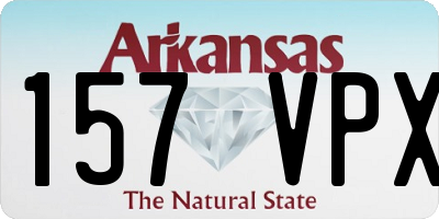 AR license plate 157VPX
