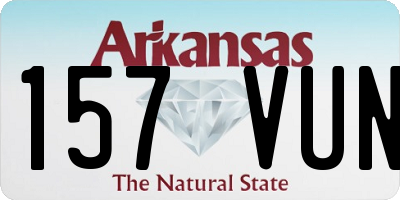 AR license plate 157VUN