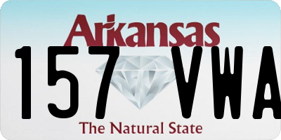 AR license plate 157VWA