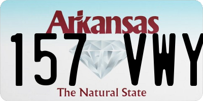 AR license plate 157VWY
