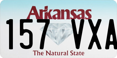 AR license plate 157VXA