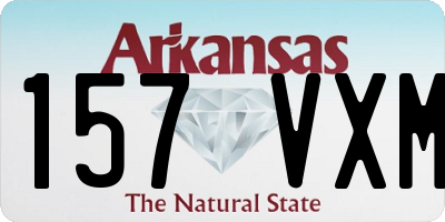 AR license plate 157VXM