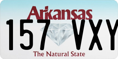 AR license plate 157VXY