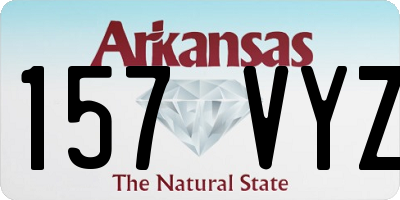 AR license plate 157VYZ