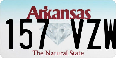 AR license plate 157VZW