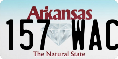 AR license plate 157WAC