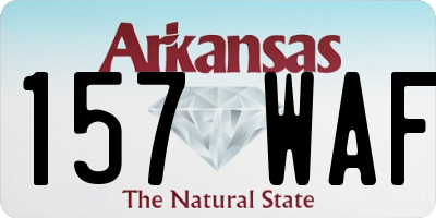 AR license plate 157WAF