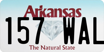 AR license plate 157WAL