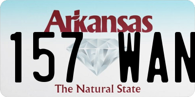 AR license plate 157WAN