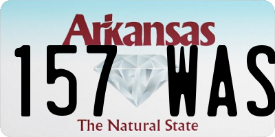 AR license plate 157WAS