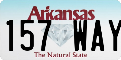 AR license plate 157WAY