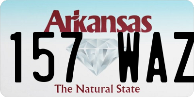 AR license plate 157WAZ