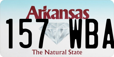 AR license plate 157WBA