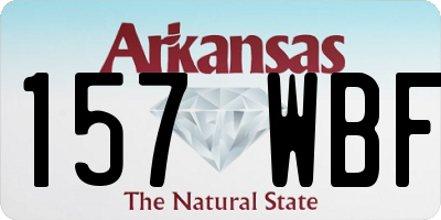 AR license plate 157WBF