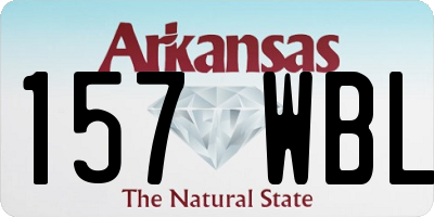 AR license plate 157WBL
