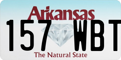 AR license plate 157WBT