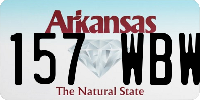 AR license plate 157WBW