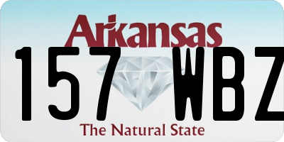 AR license plate 157WBZ