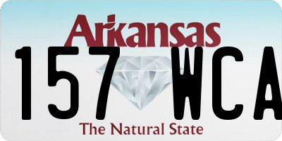 AR license plate 157WCA