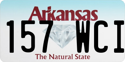 AR license plate 157WCI