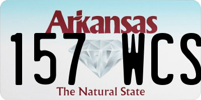 AR license plate 157WCS