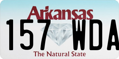 AR license plate 157WDA