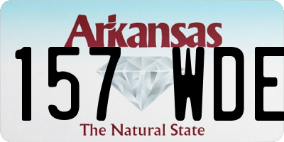 AR license plate 157WDE
