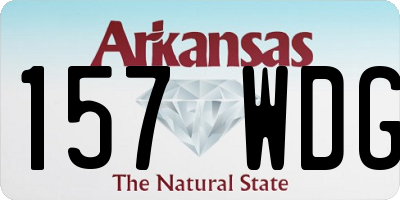 AR license plate 157WDG