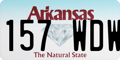 AR license plate 157WDW