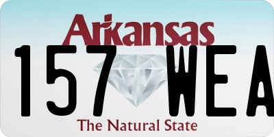 AR license plate 157WEA