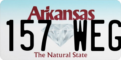 AR license plate 157WEG