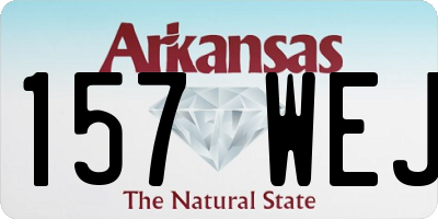 AR license plate 157WEJ