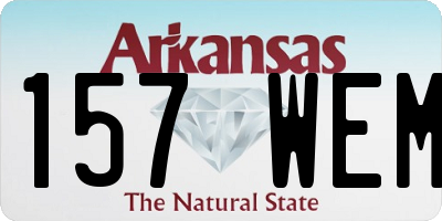 AR license plate 157WEM