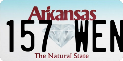 AR license plate 157WEN
