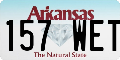 AR license plate 157WET
