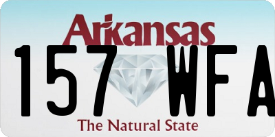 AR license plate 157WFA