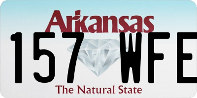 AR license plate 157WFE