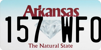 AR license plate 157WFO