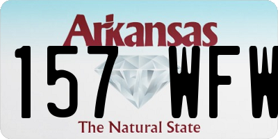AR license plate 157WFW