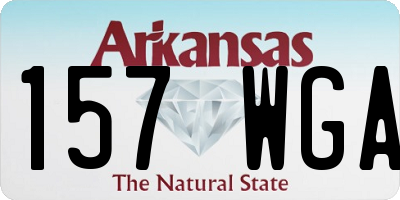 AR license plate 157WGA