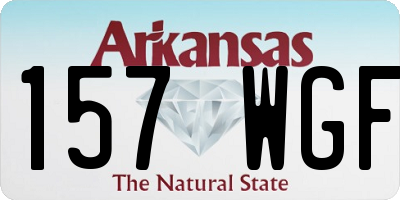 AR license plate 157WGF