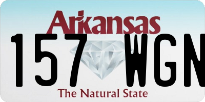 AR license plate 157WGN