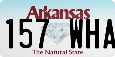 AR license plate 157WHA