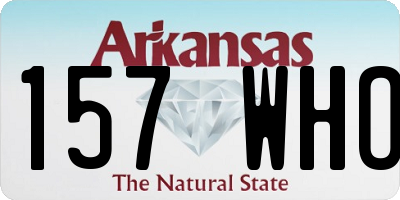 AR license plate 157WHO