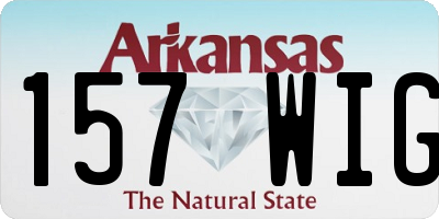 AR license plate 157WIG