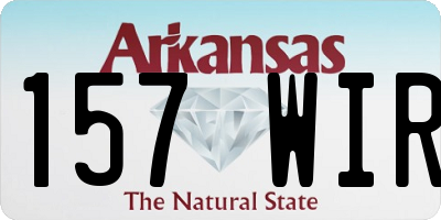 AR license plate 157WIR
