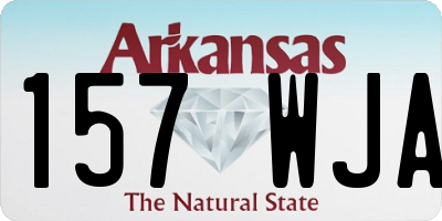 AR license plate 157WJA