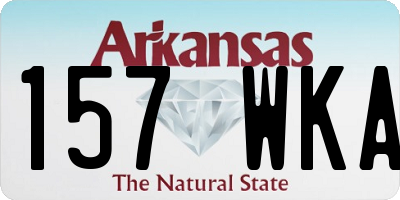 AR license plate 157WKA
