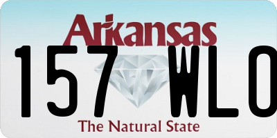 AR license plate 157WLO
