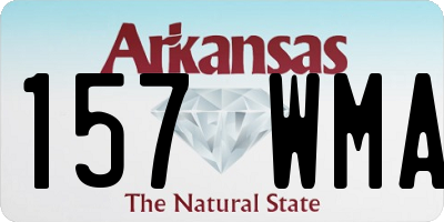 AR license plate 157WMA